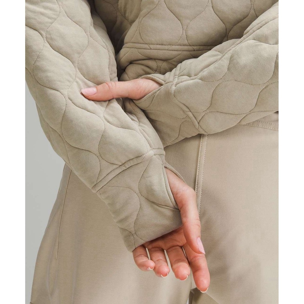 $148 NWT Lululemon Scuba Oversized Quilted Half Zip Jacket Sweatshirt Logo XS/S - Picture 6 of 7